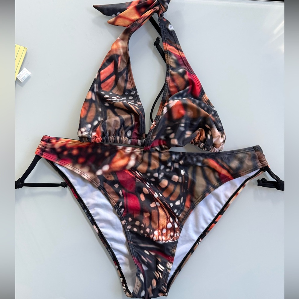 Butterfly print bikini